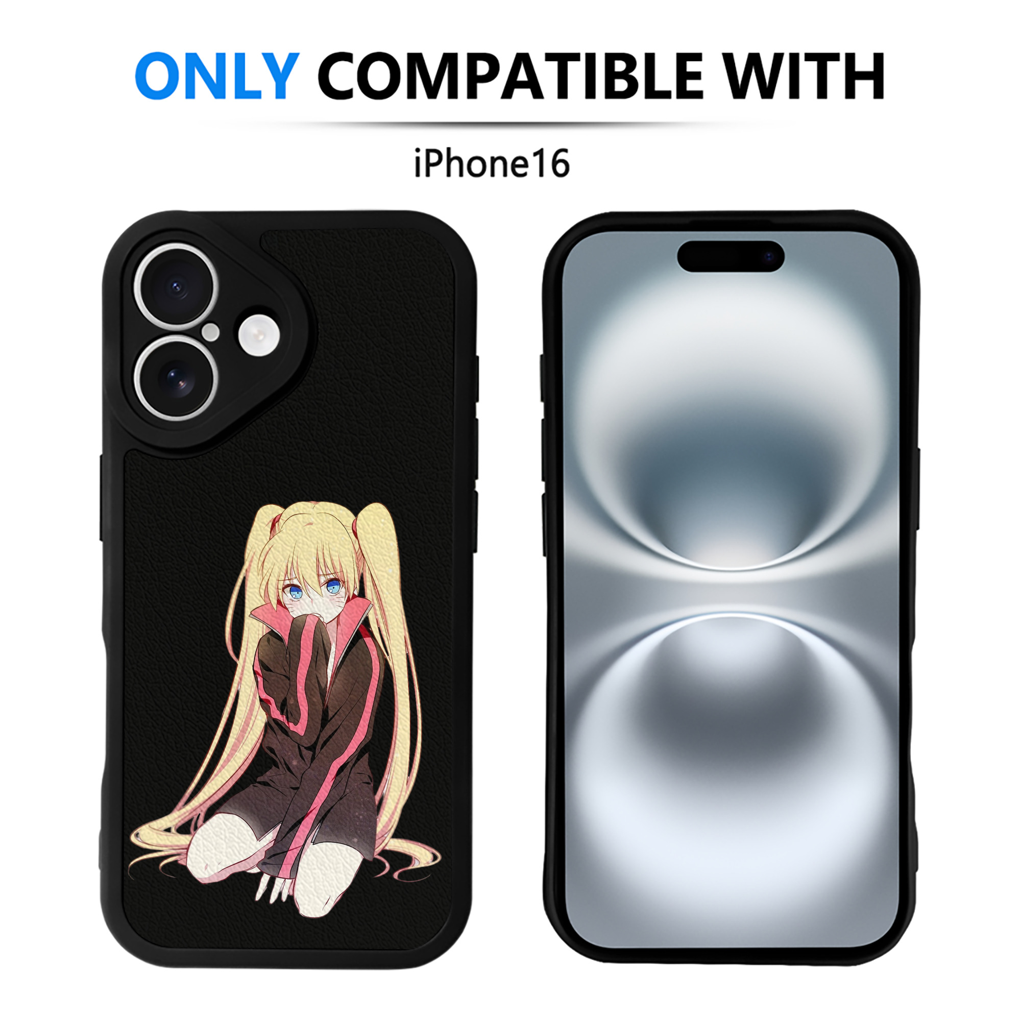 （画像用） NARUTO -ナルト- うずまき ナルト Uzumaki Naruto 【iPhone 16シリーズ対応】シリコンスマホケース（レザー調） 材質：シリコン